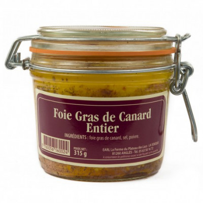 Lot de 3 verrines de 315 g de foie gras entier